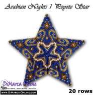 Tutorial 20 rows - Arabian Nights 1 - 3D Peyote Star + Basic Tutorial Little 3D Peyote Star (download link per e-mail)