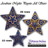 Tutorial 15 - 20 rows - Arabian Nights All Stars - 3D Peyote Star + Basic Tutorial (download link per e-mail)