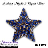 Tutorial 15 rows - Arabian Nights 3 - 3D Peyote Star + Basic Tutorial Little 3D Peyote Star (download link per e-mail)