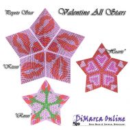 Tutorial 15 - 25 rows - Valentine All Stars 3D Peyote Star + Basic Tutorial Little 3D Peyote Star (download link per e-mail)