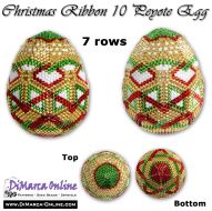 Tutorial 07 rows - Christmas Ribbon 10 Peyote Egg incl. Basic Tutorial (download link per e-mail) - NEW format