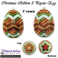 Tutorial 07 rows - Christmas Ribbon 8 Peyote Egg incl. Basic Tutorial (download link per e-mail) - NEW format