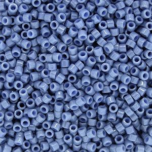 Miyuki Delica Beads, Opaque Denim Blue Luster