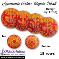 Tutorial 15 rows - Geometric Colors Peyote Ball incl. Basic Tutorial (download link per e-mail)