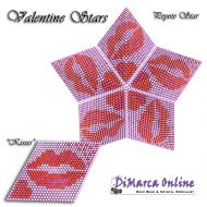 Tutorial 25 rows - Valentine Kisses 3D Peyote Star + Basic Tutorial Little 3D Peyote Star (download link per e-mail)