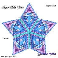 Tutorial 18 rows - Aqua Sky 3D Peyote Star + Basic Tutorial Little 3D Peyote Star (download link per e-mail)