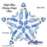 Tutorial 25 rows - Delft Blue Kissing Couple - 3D Peyote Star + Basic Tutorial Little 3D Peyote Star (download link per e-mail)