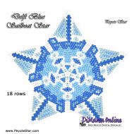 Tutorial 18 rows - Delft Blue Sailboat - 3D Peyote Star + Basic Tutorial Little 3D Peyote Star (download link per e-mail)