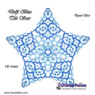 Tutorial 18 rows - Delft Blue Tile - 3D Peyote Star + Basic Tutorial Little 3D Peyote Star (download link per e-mail)