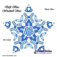 Tutorial 18 rows -  Delft Blue Windmill - 3D Peyote Star + Basic Tutorial Little 3D Peyote Star (download link per e-mail)