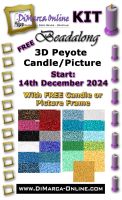 * Peyote Candle/Picture Beadalong Kit * December 2024 - Winter - with FREE Candle or Picture Frame