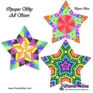 Tutorial 15 - 20 rows - Opaque Sky All Stars 3D Peyote Star + Basic Tutorial Little 3D Peyote Star (download link per e-mail)