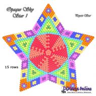 Tutorial 15 rows - Opaque Sky 1 - 3D Peyote Star + Basic Tutorial Little 3D Peyote Star (download link per e-mail)