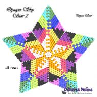 Tutorial 15 rows - Opaque Sky 2 - 3D Peyote Star + Basic Tutorial Little 3D Peyote Star (download link per e-mail)