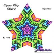 Tutorial 20 rows - Opaque Sky 3 - 3D Peyote Star + Basic Tutorial Little 3D Peyote Star (download link per e-mail)