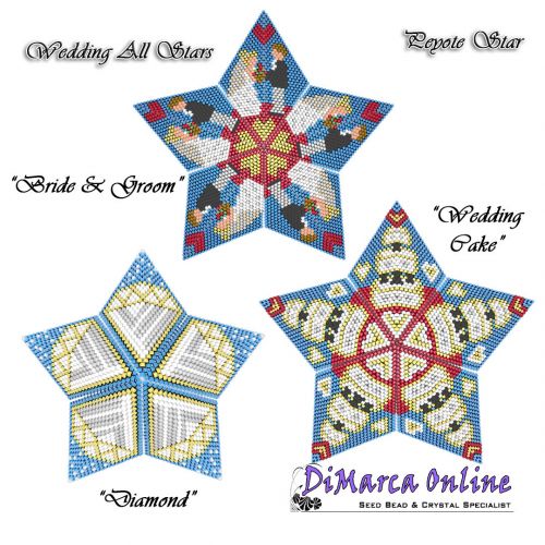 3D Peyote Star Beading Pattern ARABIAN NIGHTS ALL Stars with -  Portugal