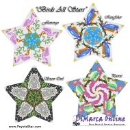 Tutorial 23 - 24 rows - Birds All Stars 3D Peyote Star + Basic Tutorial Little 3D Peyote Star (download link per e-mail)