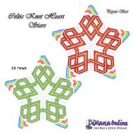 Tutorial 19 rows - Celtic Knot Heart 3D Peyote Star + Basic Tutorial Little 3D Peyote Star (download link per e-mail)