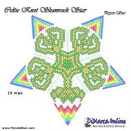 Tutorial 19 rows - Celtic Knot Shamrock 3D Peyote Star + Basic Tutorial Little 3D Peyote Star (download link per e-mail)