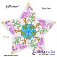 Tutorial 23 rows - Flamingo 3D Peyote Star + Basic Tutorial Little 3D Peyote Star (download link per e-mail)