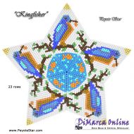 Tutorial 23 rows - Kingfisher 3D Peyote Star + Basic Tutorial Little 3D Peyote Star (download link per e-mail)