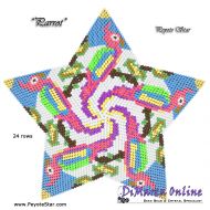 Tutorial 24 rows - Parrot 3D Peyote Star + Basic Tutorial Little 3D Peyote Star (download link per e-mail)