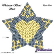 Tutorial 11 rows - Victorian Heart - 3D Peyote Star + Basic Tutorial Little 3D Peyote Star (download link per e-mail)