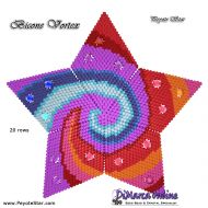 Tutorial 20 rows - Bicone Vortex 3D Peyote Star + Basic Tutorial Little 3D Peyote Star (download link per e-mail)