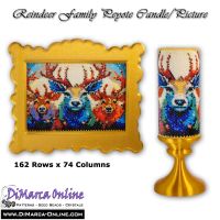 Tutorial Reindeer Family Peyote Candle/Picture incl. Basic Tutorial (download link per e-mail)