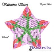 Tutorial 15 rows - Valentine Roses 3D Peyote Star + Basic Tutorial Little 3D Peyote Star (download link per e-mail)