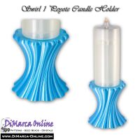 3D Peyote Candle Holder Swirl 1