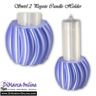 3D Peyote Candle Holder Swirl 2