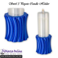 3D Peyote Candle Holder Swirl 3