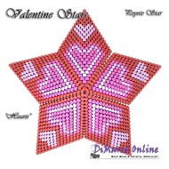 Tutorial 15 rows - Valentine Hearts 3D Peyote Star + Basic Tutorial Little 3D Peyote Star (download link per e-mail)