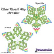 Tutorial 19 rows - St. Patricks Day All Stars 3D Peyote Star + Basic Tutorial Little 3D Peyote Star (download link per e-mail)